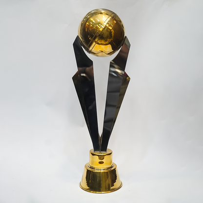 Circket Brass Trophy Set Runner Winner With Wood Base