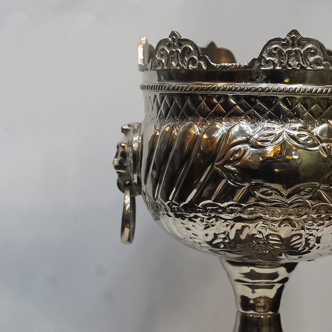 Sher Trophy Brass Medium Size With Wood Base