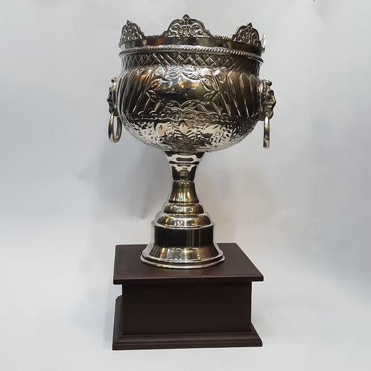 Sher Trophy Brass Medium Size With Wood Base