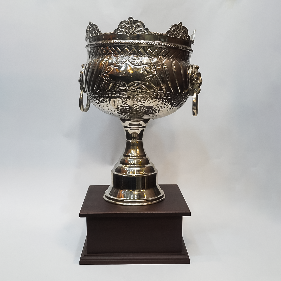 Sher Trophy Brass Medium Size With Wood Base