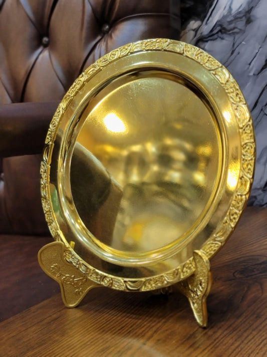 China Plate with Metal Stand with Box