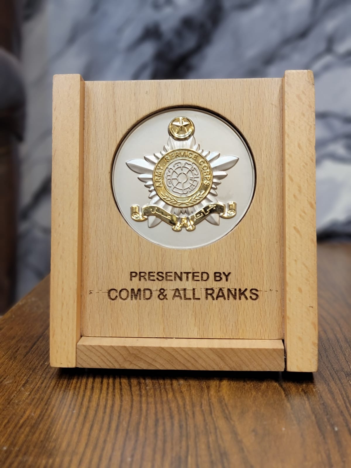 China 3D Medal with Akhrot Wood