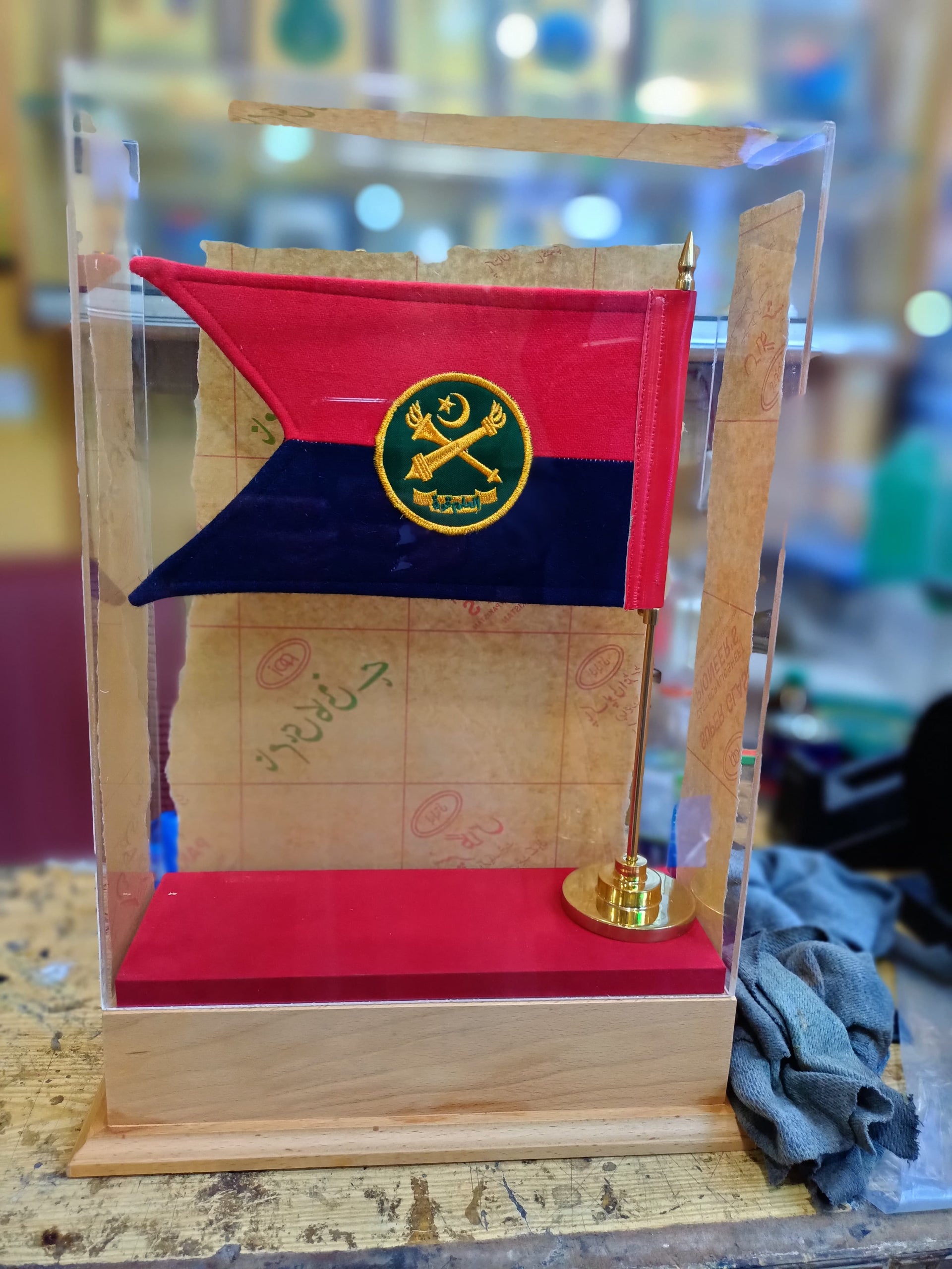 Customize Office Flags with Brass Polls